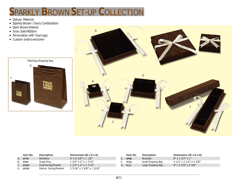 Sparl;y Brown Set-up Collection