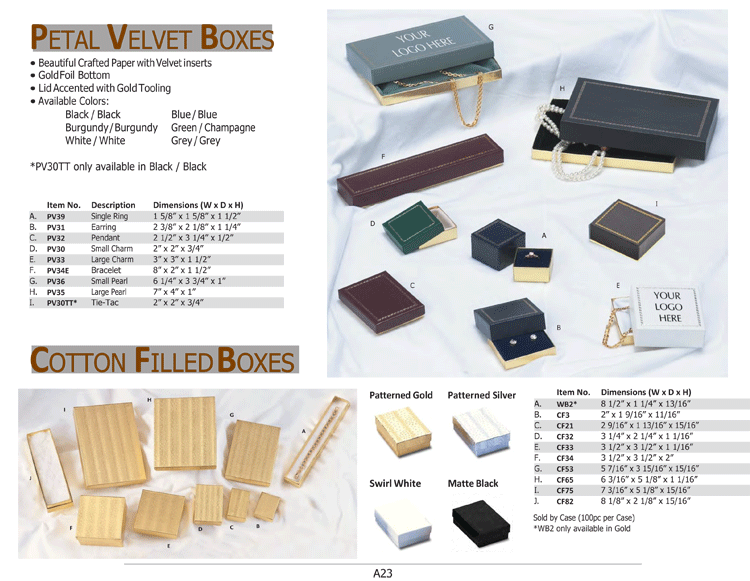 Petal Velvet Boxes