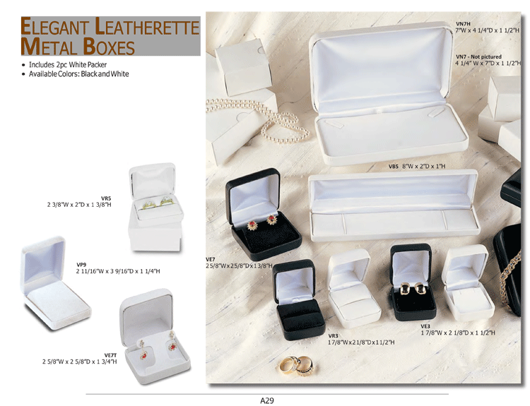 Elegant Leatherette Metal Boxes