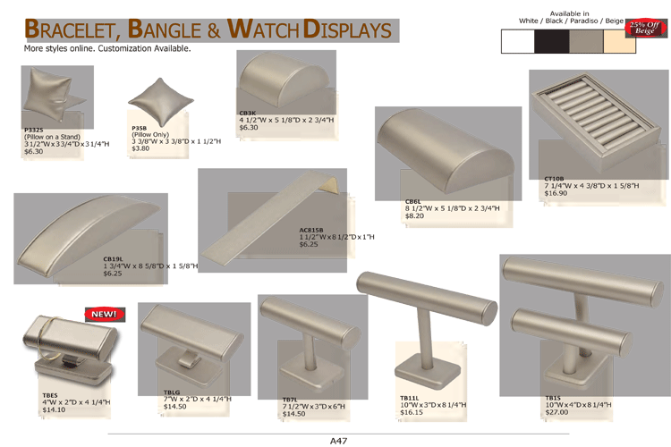 Bracelet, Bangle & Watch Displays
