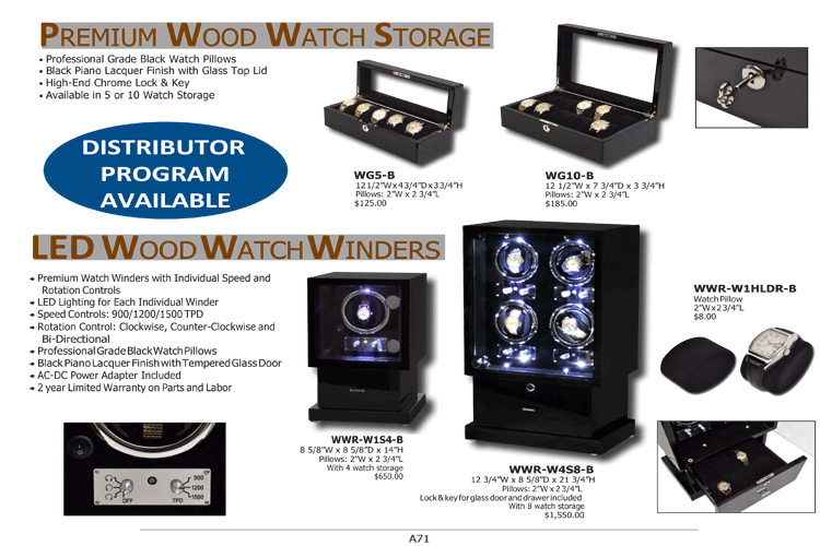 Premium Wood Watch Storage / Winders
